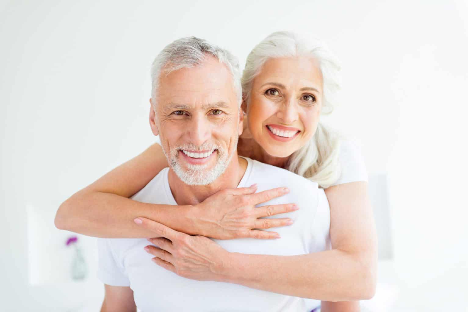 Couple showing off their smile