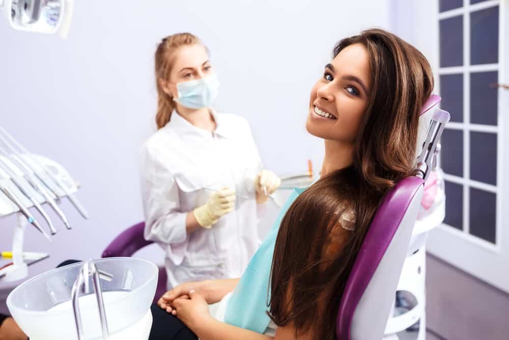 Visiting the dentist for a check-up appointment